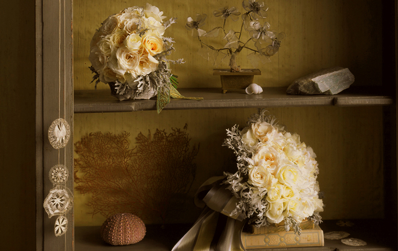 Martha Stewart Weddings White Flower Bouquets and Decorations