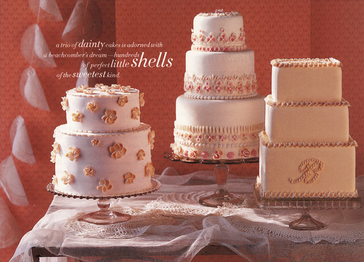 Martha Stewart Weddings Shell Beach Wedding and Party Cake